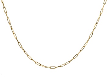Picture of 18k Yellow Gold Over Sterling Silver Paperclip Chain Necklace