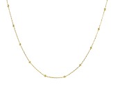 18k Yellow Gold Over Sterling Silver Station Necklace 3mm