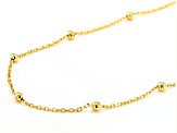 18k Yellow Gold Over Sterling Silver Station Necklace 3mm