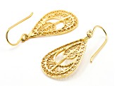 18k Yellow Gold Over Sterling Silver Dangle Earrings