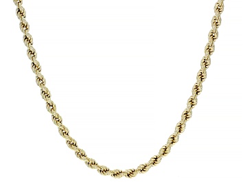 Picture of 18k Yellow Gold Over Sterling Silver Rope Chain