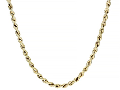 18k Yellow Gold Over Sterling Silver Rope Chain