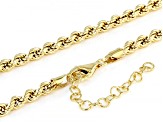 18k Yellow Gold Over Sterling Silver Rope Chain