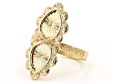 18k Yellow Gold Over Sterling Silver Ring