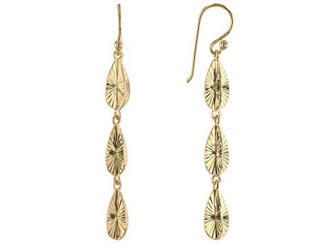 18k Gold Over Sterling Silver Earrings