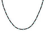 Black Spinel and Evil Eye 18K Yellow Gold Over Sterling Silver Necklace 15.00ctw