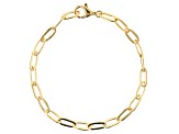 18k Yellow Gold Over Sterling Silver Chain Bracelet