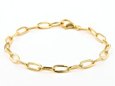 18k Yellow Gold Over Sterling Silver Chain Bracelet