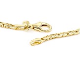 18k Yellow Gold Over Sterling Silver Byzantine Bracelet