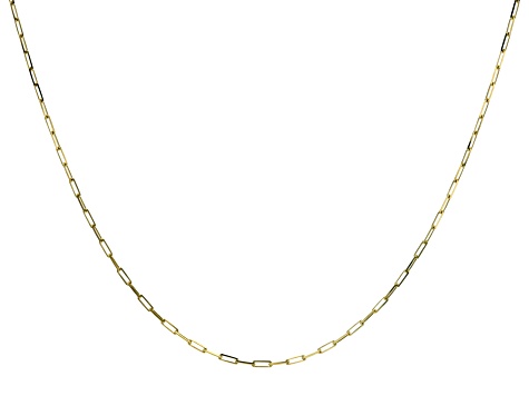 18k Yellow Gold Over Sterling Silver Paperclip Chain