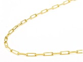 18k Yellow Gold Over Sterling Silver Paperclip Chain