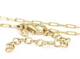 18k Yellow Gold Over Sterling Silver Paperclip Chain