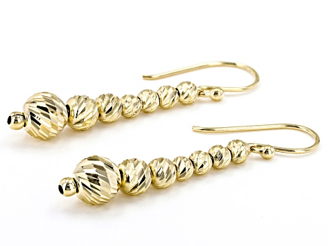 18k Yellow Gold Over Sterling Silver Station Earrings
