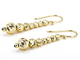 18k Yellow Gold Over Sterling Silver Station Earrings