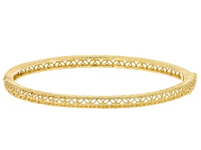 18k Yellow Gold Over Sterling Silver Bangle
