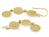 18k Yellow Gold Over Sterling Silver Filigree Station Earrings