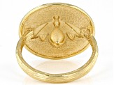 18k Yellow Gold Over Sterling Silver Bee Ring