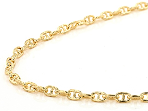 18k Gold Over Sterling Silver Mariner 18" Chain