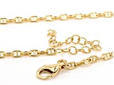 18k Gold Over Sterling Silver Mariner 18" Chain