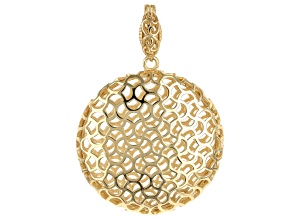 18K Yellow Gold Over Sterling Silver Dome Enhancer