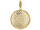 18K Yellow Gold Over Sterling Silver Dome Enhancer