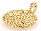 18K Yellow Gold Over Sterling Silver Dome Enhancer