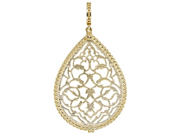 Picture of 18k Yellow Gold Over Sterling Silver Filigree Enhancer Pendant