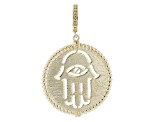 18k Yellow Gold Over Sterling Silver Hamsa Hand Enhancer