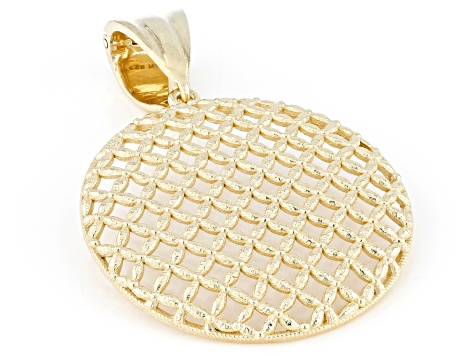 18k Yellow Gold Over Sterling Silver Enhancer Pendant