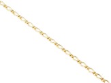 18k Yellow Gold Over Sterling Silver Figaro Bracelet