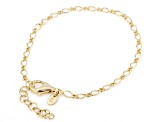 18k Yellow Gold Over Sterling Silver Figaro Bracelet