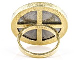 Turkish Coin 18k Yellow Gold Over Sterling Silver Ring