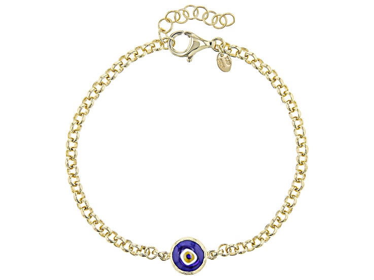 Evil Eye Bangle Watch, Gold-Tone/Ivory, 25 MM: Women's Designer Strap  Watches