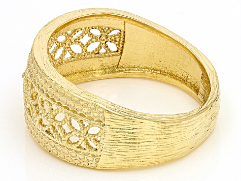 18k Yellow Gold Over Sterling Silver Ring