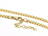 18k Yellow Gold Over Sterling Silver Cuban Chain Necklace