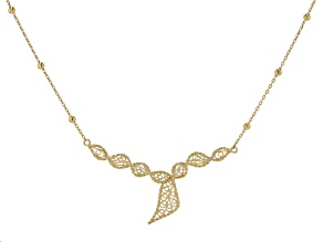 18k Yellow Gold Over Sterling Silver Necklace