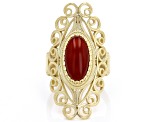 Carnelian 18k Yellow Gold Over Sterling Silver Ring