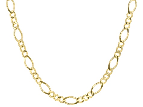 18k Yellow Gold Over Sterling Silver Figaro Chain