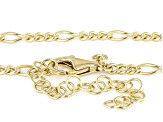 18k Yellow Gold Over Sterling Silver Figaro Chain