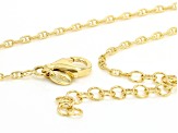 18k Yellow Gold Over Sterling Silver Mariner Chain Necklace