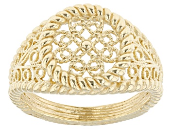 Picture of 18k Gold Over Sterling Silver Filigree Band Ring