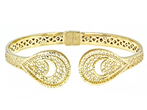 Artisan Collection of Turkey™ 18k Gold Over Sterling Silver Hinged Bracelet
