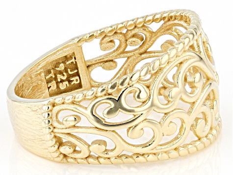 Artisan Collection of Turkey™ 18k Gold Over Sterling Silver Band Ring