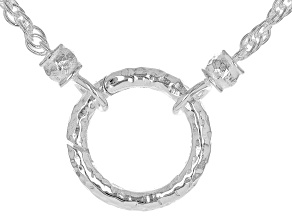Platinum Over Sterling Silver 3mm Rope Chain 22" Necklace