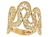 18k Yellow Gold Over Sterling Silver Snake Ring