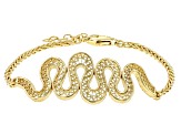 18k Yellow Gold Over Sterling Silver Snake Bracelet