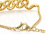 18k Yellow Gold Over Sterling Silver Snake Bracelet