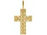 18k Yellow Gold Over Sterling Silver Cross Pendant