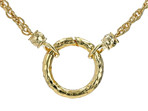 18K Yellow Gold Over Sterling Silver Chain Necklace