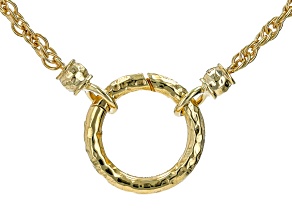 18K Yellow Gold Over Sterling Silver Chain Necklace